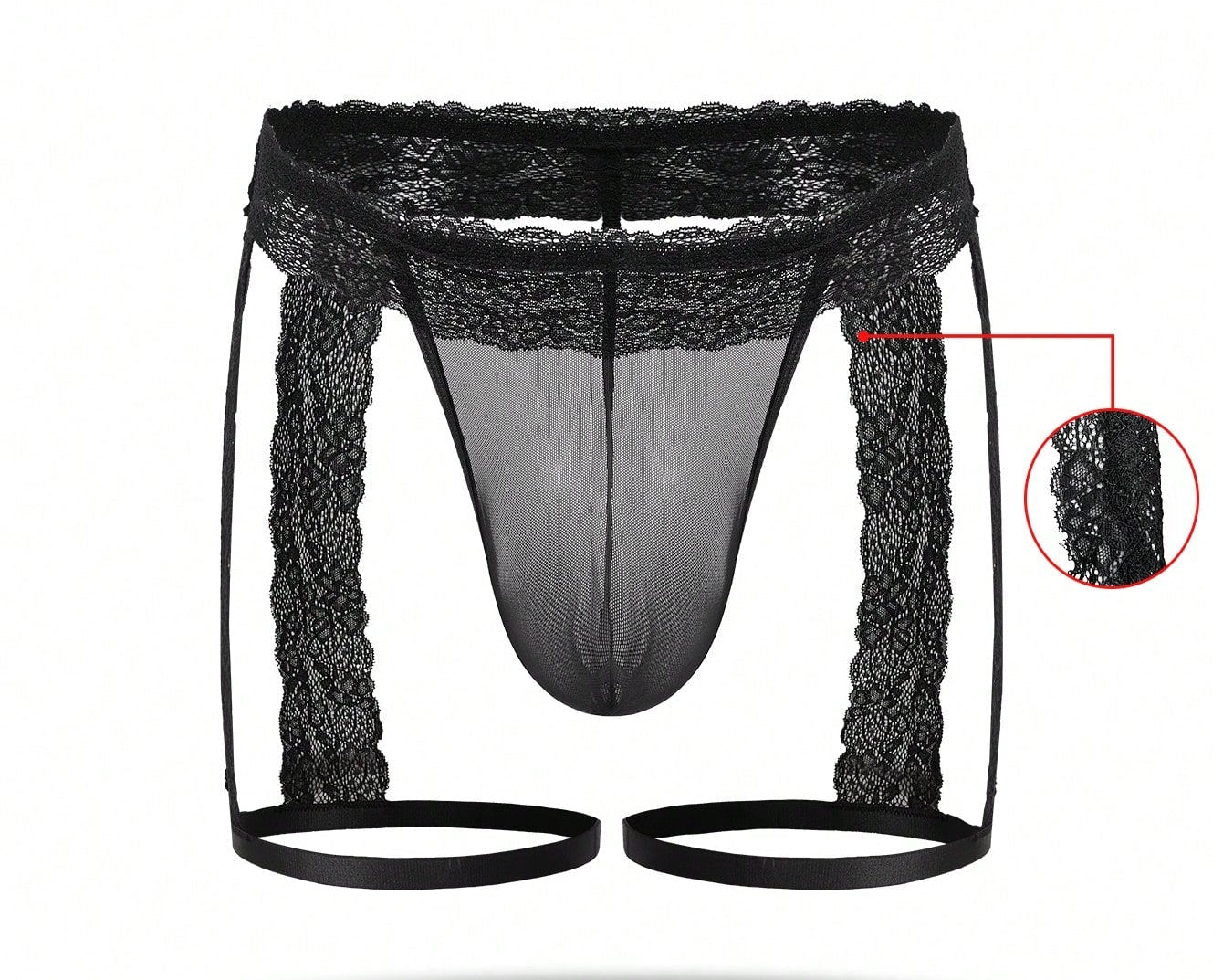Men’s Black Casual Shorts With Waist Detail