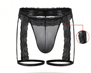 Men’s Black Casual Shorts With Waist Detail
