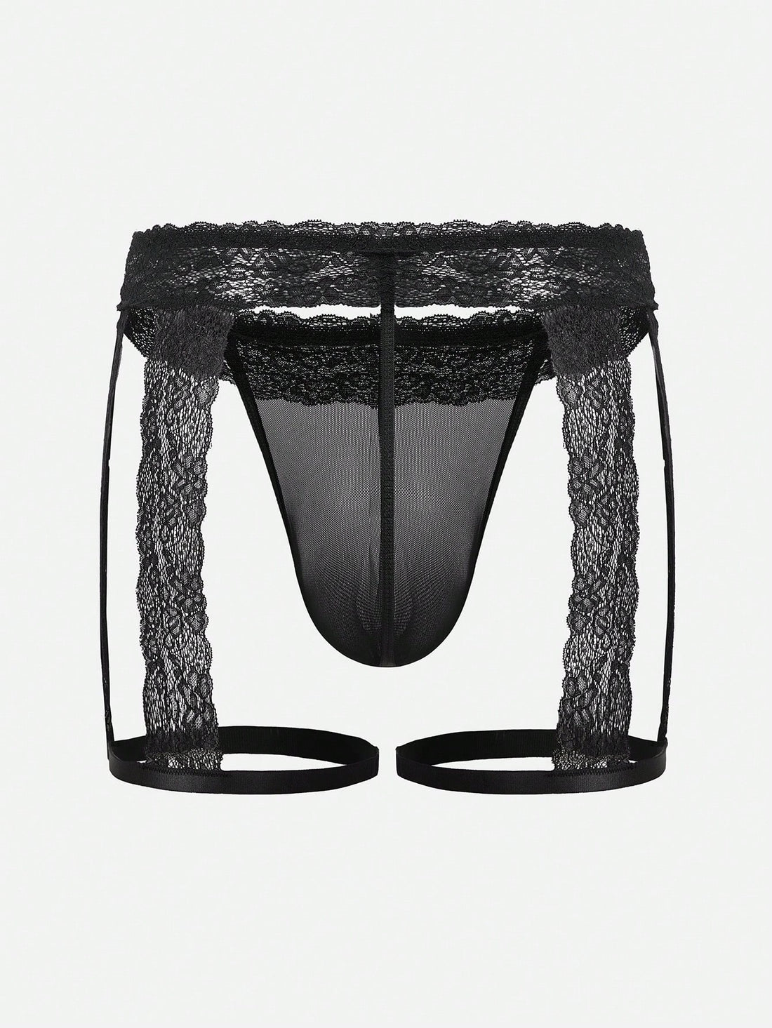 Men’s Black Casual Shorts With Waist Detail
