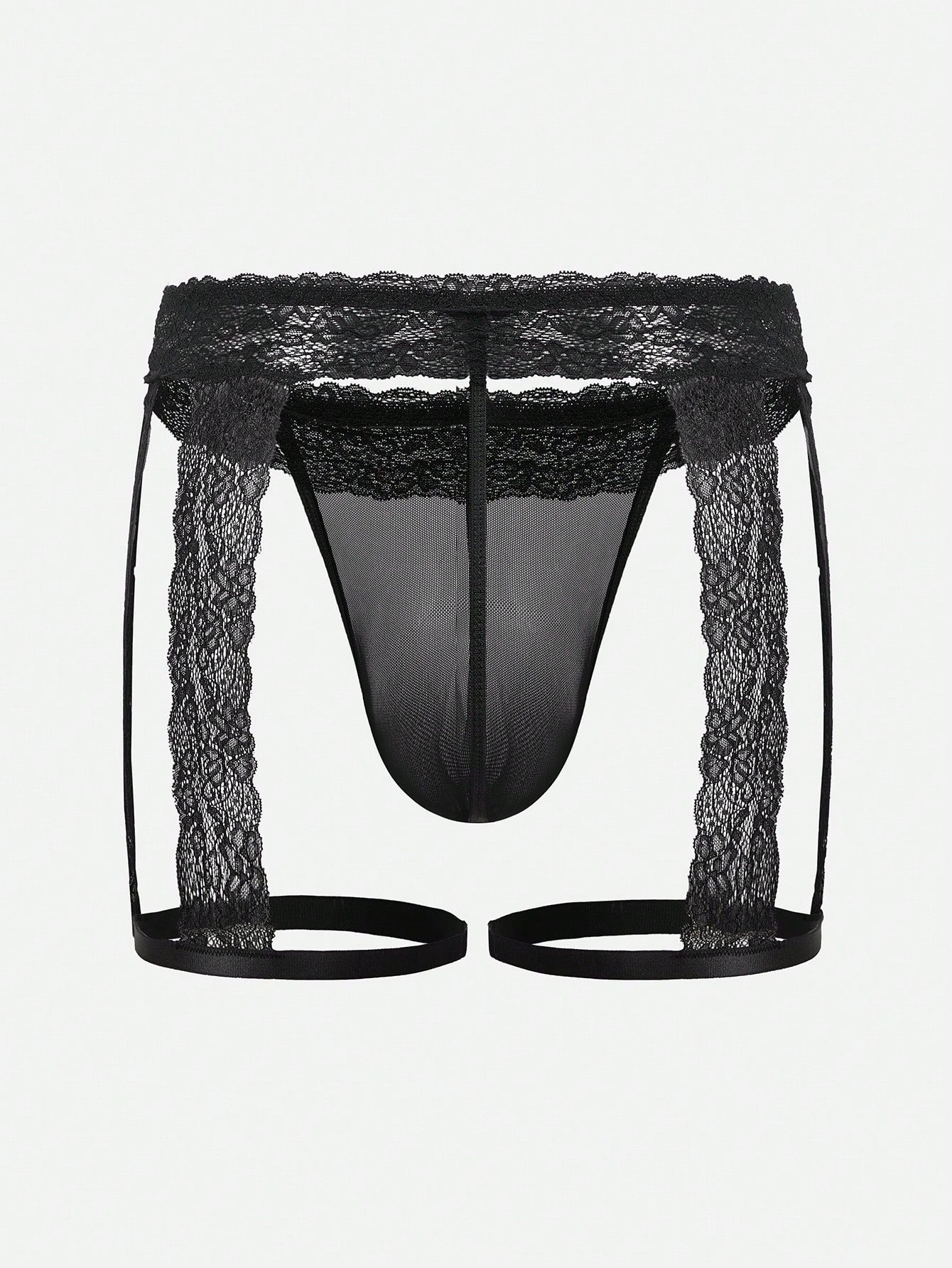Men’s Black Casual Shorts With Waist Detail