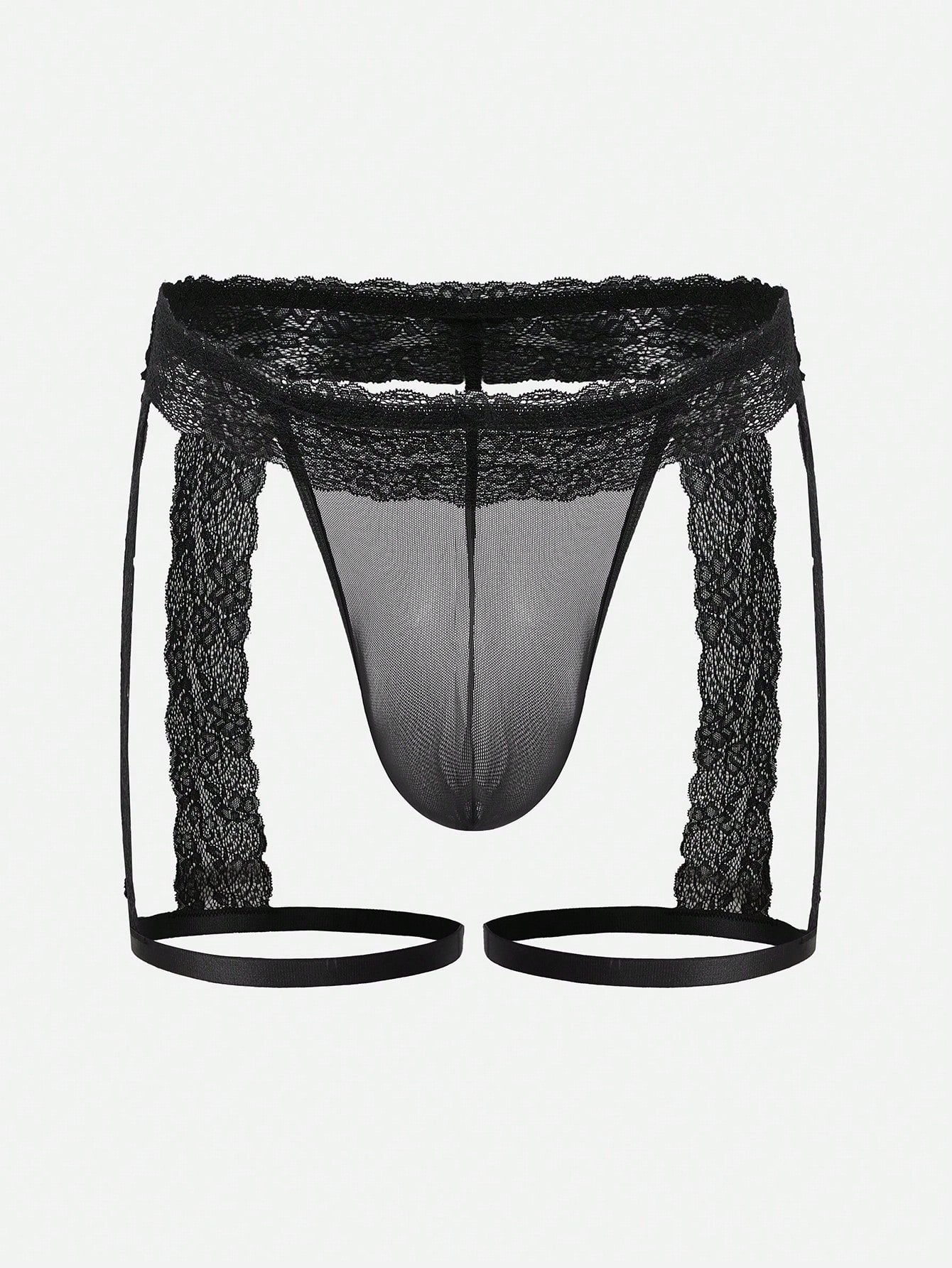 Men’s Black Casual Shorts With Waist Detail