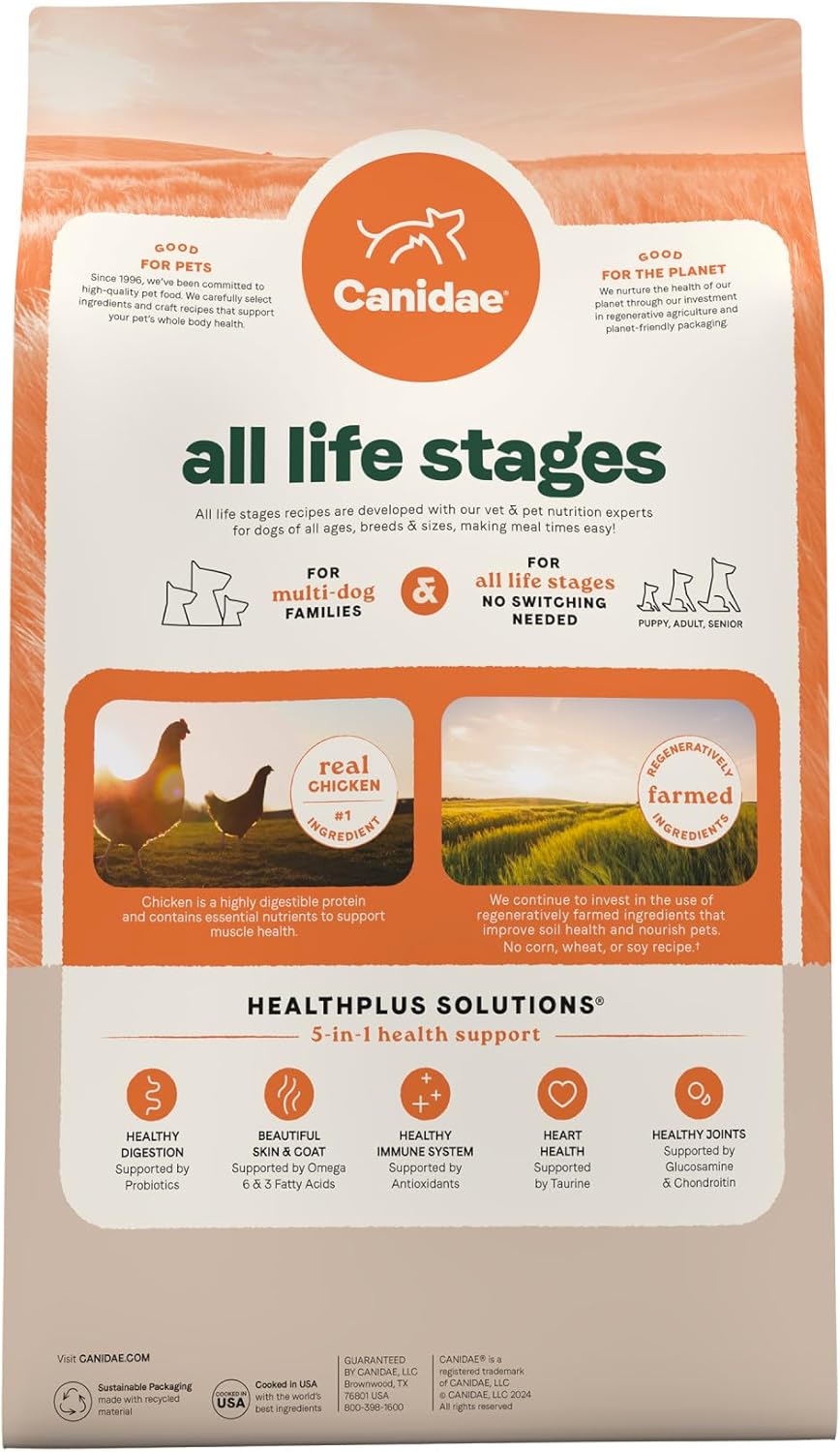 All Life Stages Multi-Protein Dog Food – Chicken, Turkey & Fish – High Protein Formula (10 lbs)