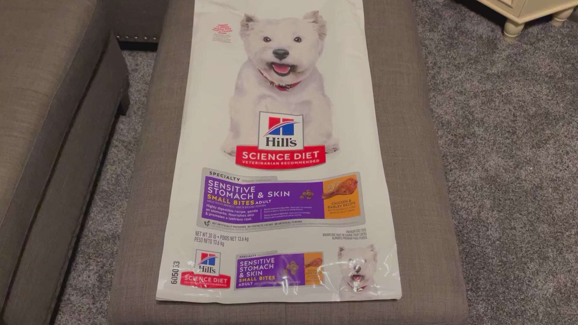 Hill's Science Diet Sensitive Stomach & Skin Adult 1–6 Dry Dog Food, Chicken Recipe, 30 lb Bag