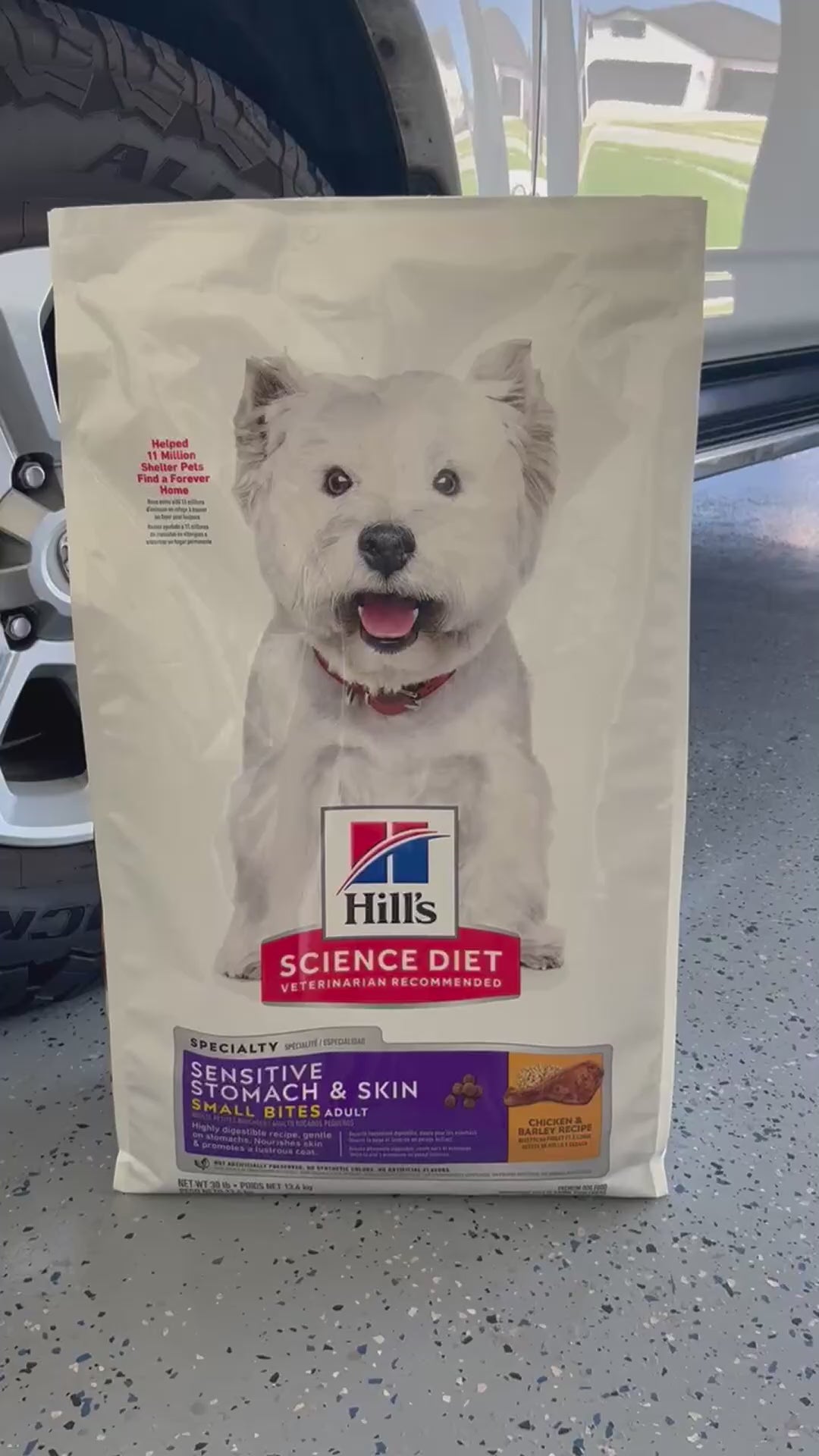 Hill's Science Diet Sensitive Stomach & Skin Adult 1–6 Dry Dog Food, Chicken Recipe, 30 lb Bag